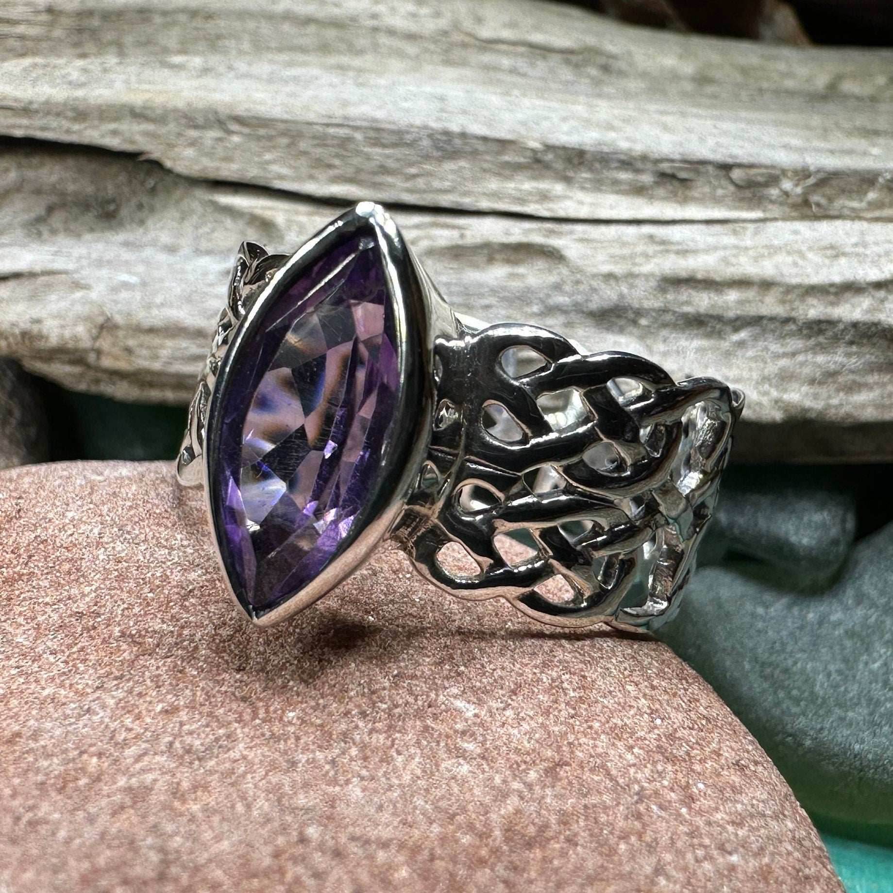 Nyvina Celtic Knot Amethyst Ring - 6