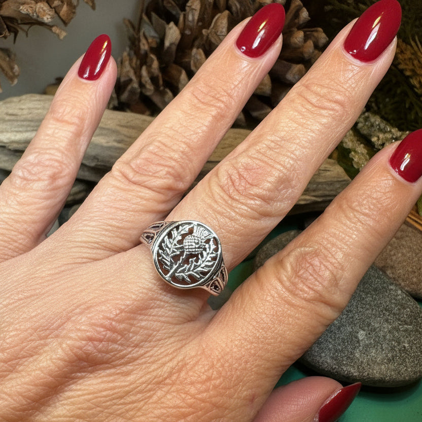 Heatherglen Thistle Signet Ring