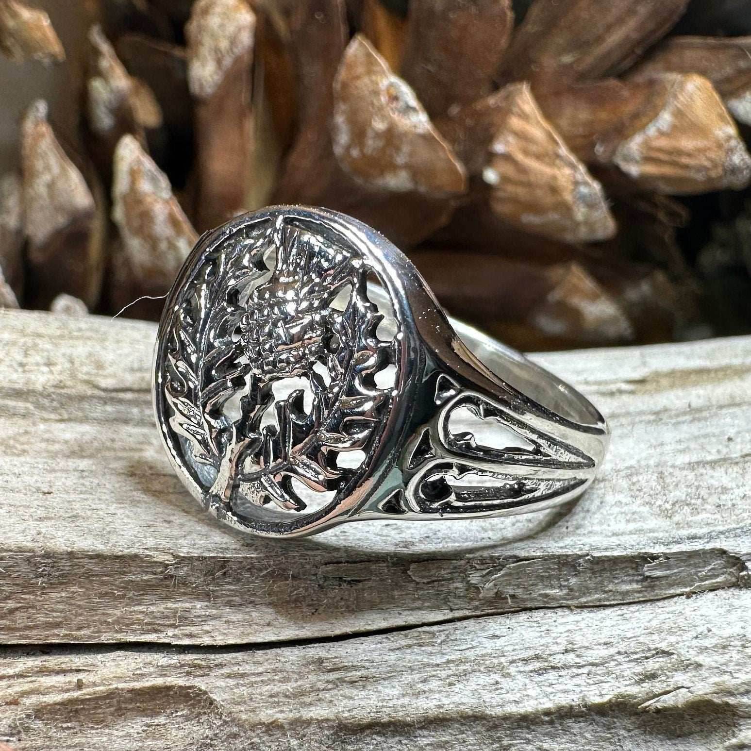Heatherglen Thistle Signet Ring - 5