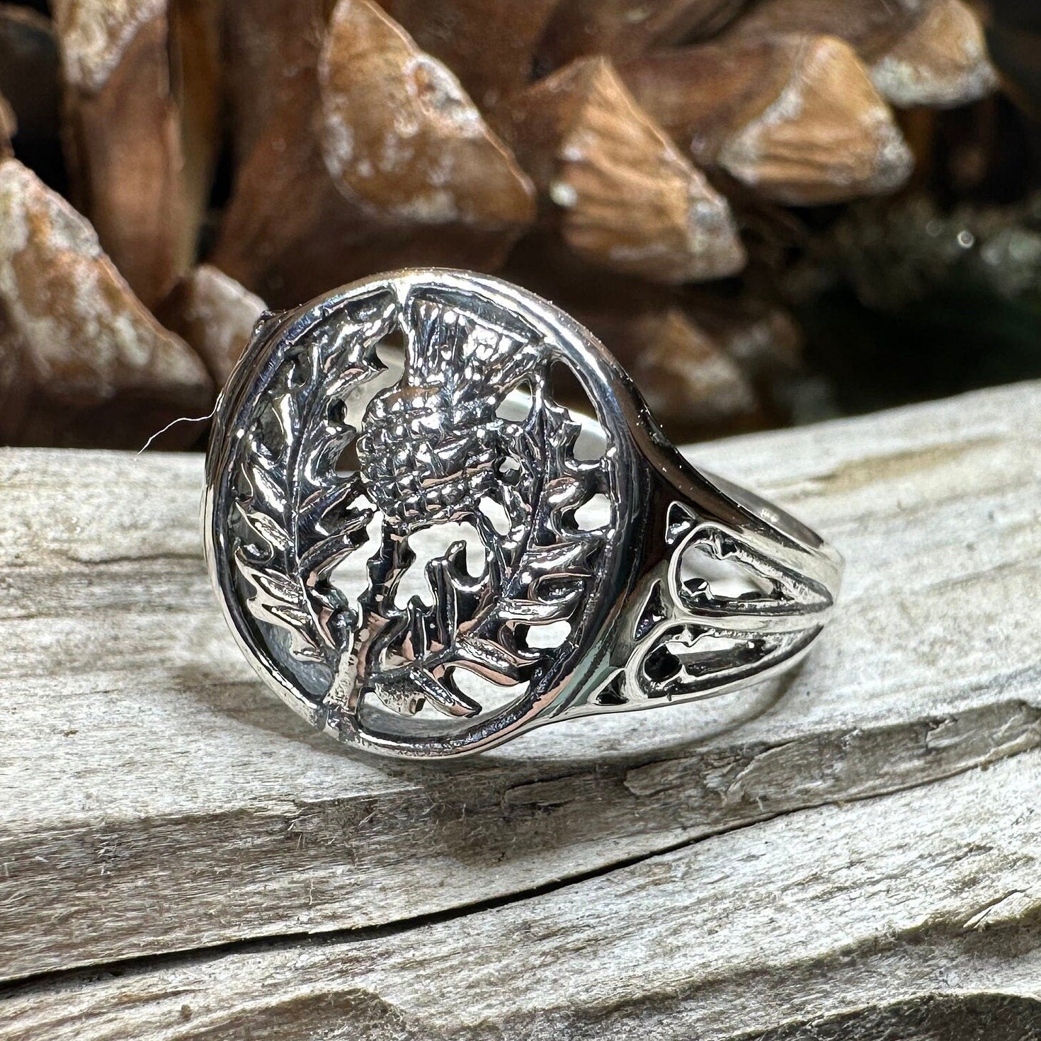 Heatherglen Thistle Signet Ring