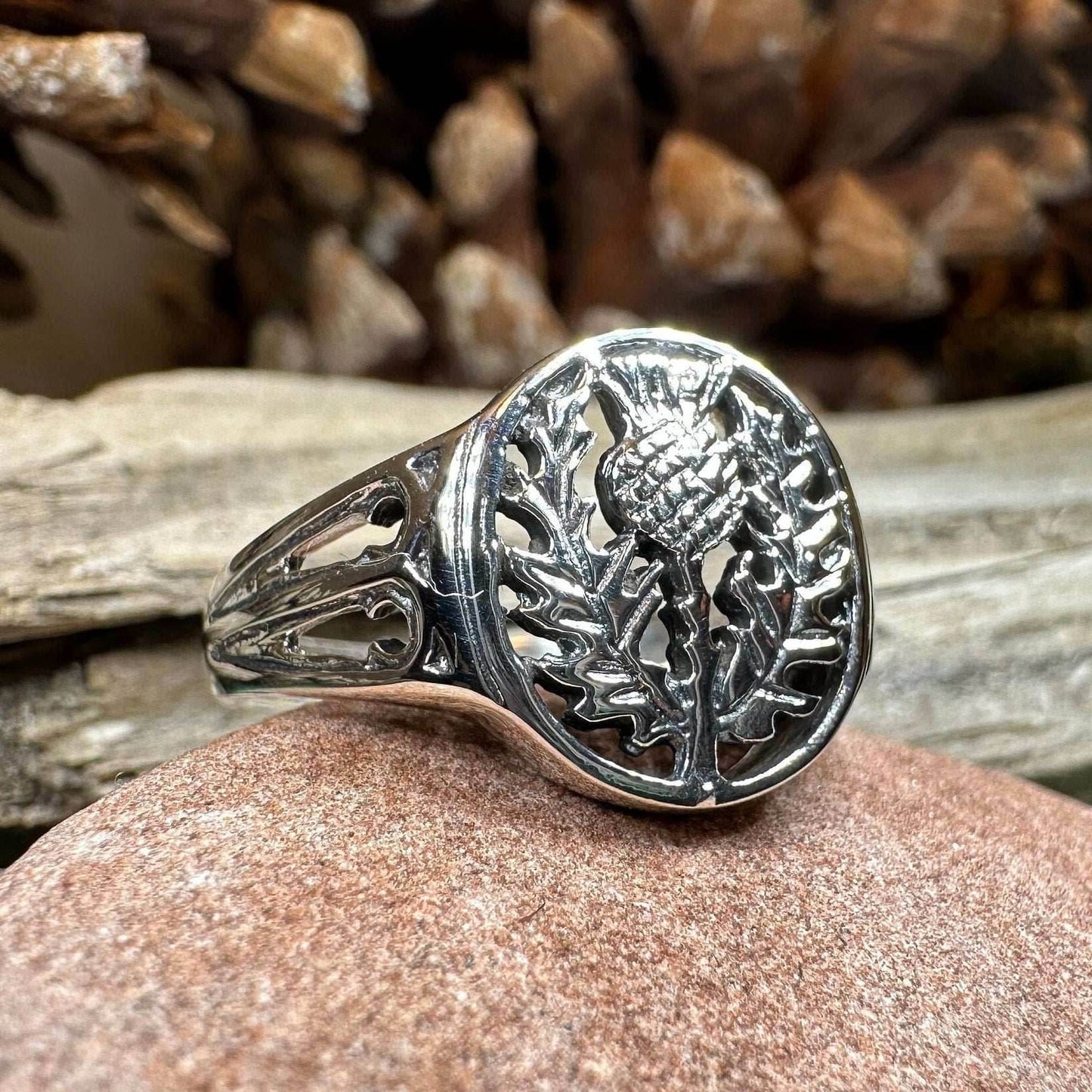 Heatherglen Thistle Signet Ring - 5