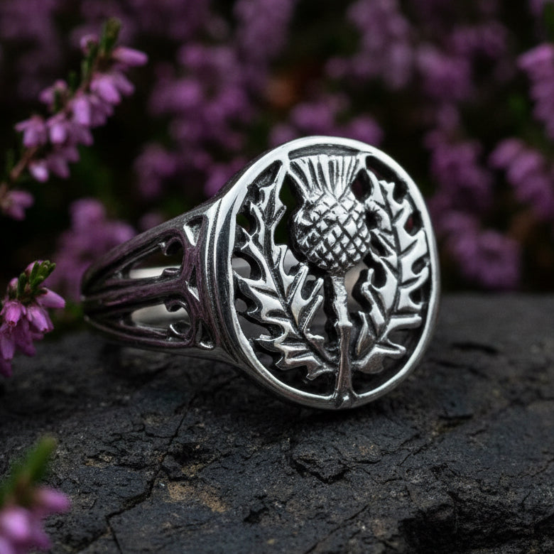Heatherglen Thistle Signet Ring
