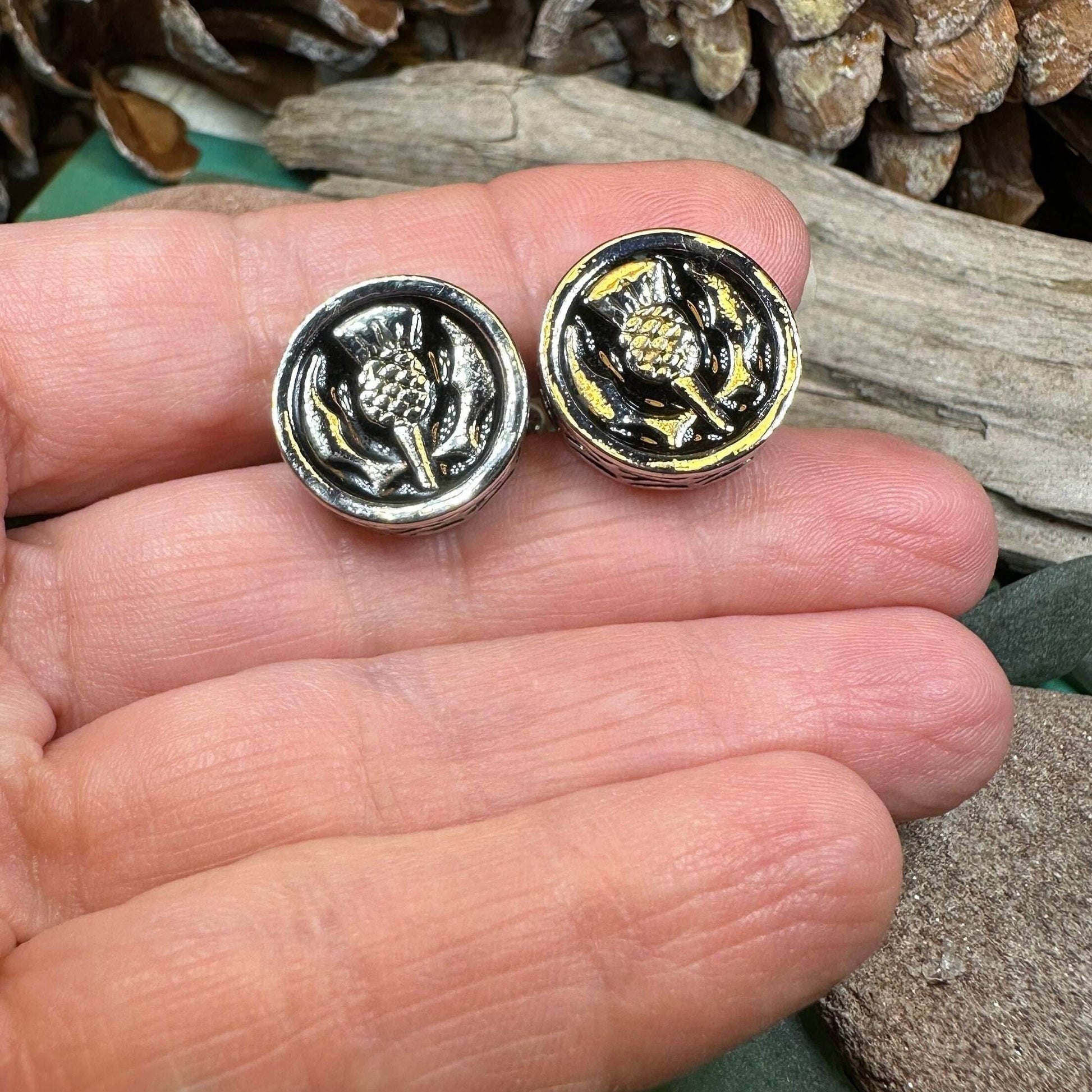 Elegant Thistle Cuff Links - 