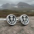 Elegant Thistle Cuff Links