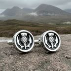 Elegant Thistle Cuff Links