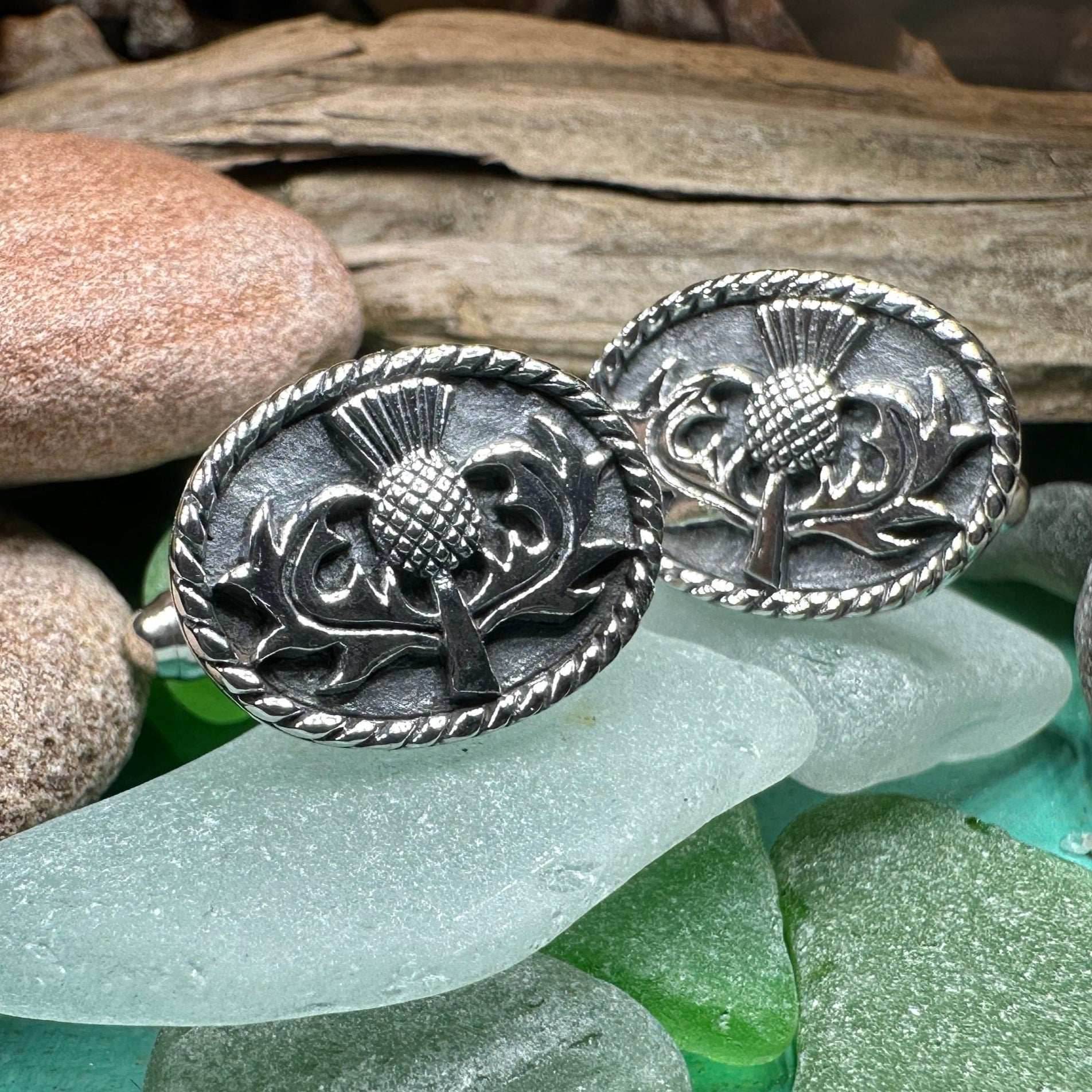Traditional Thistle Cuff Links - 