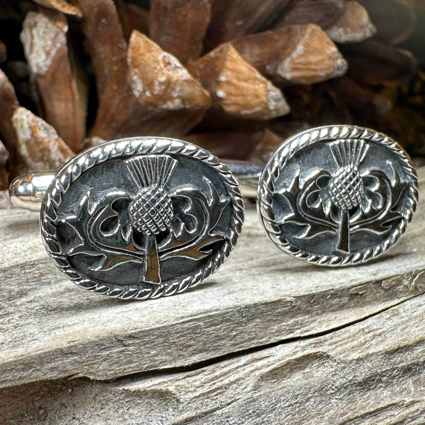 Traditional Thistle Cuff Links - 