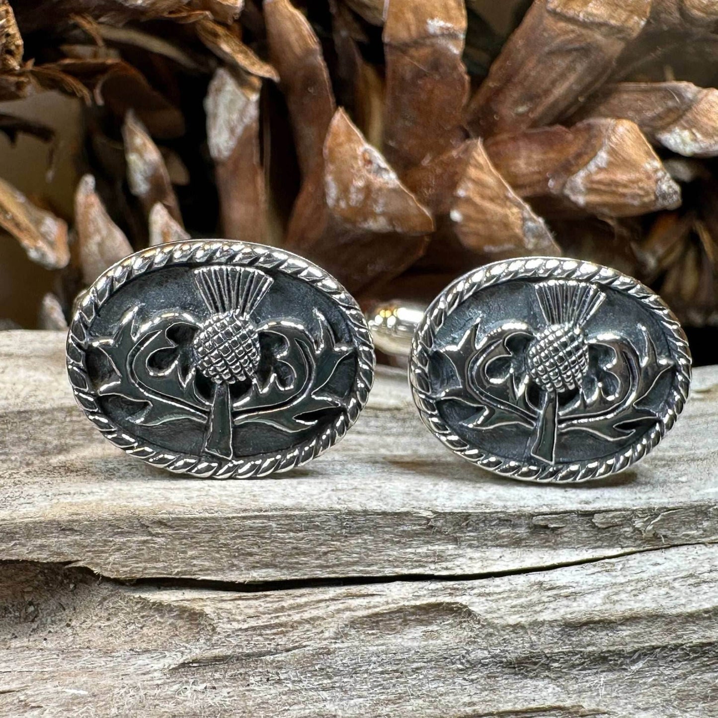 Traditional Thistle Cuff Links - 