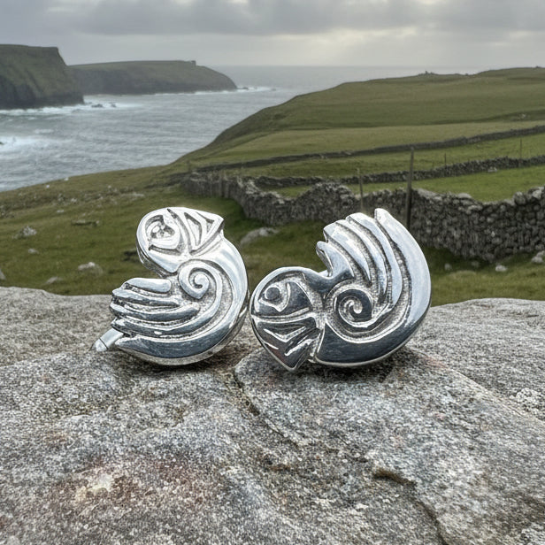 Celtic Puffin Cuff Links