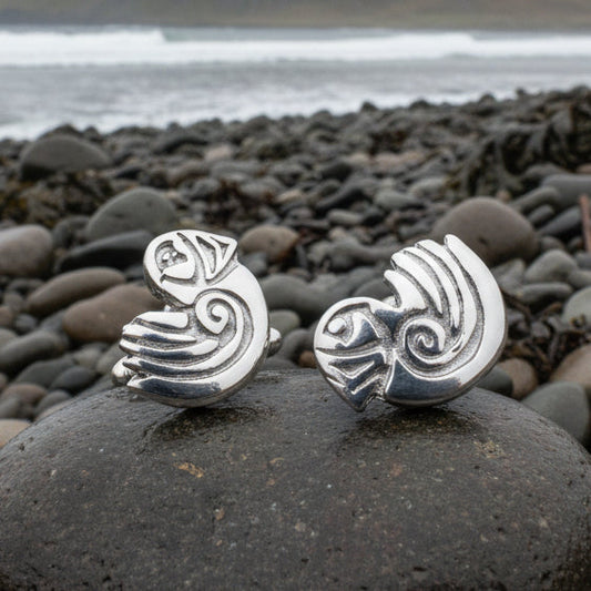Celtic Puffin Cuff Links