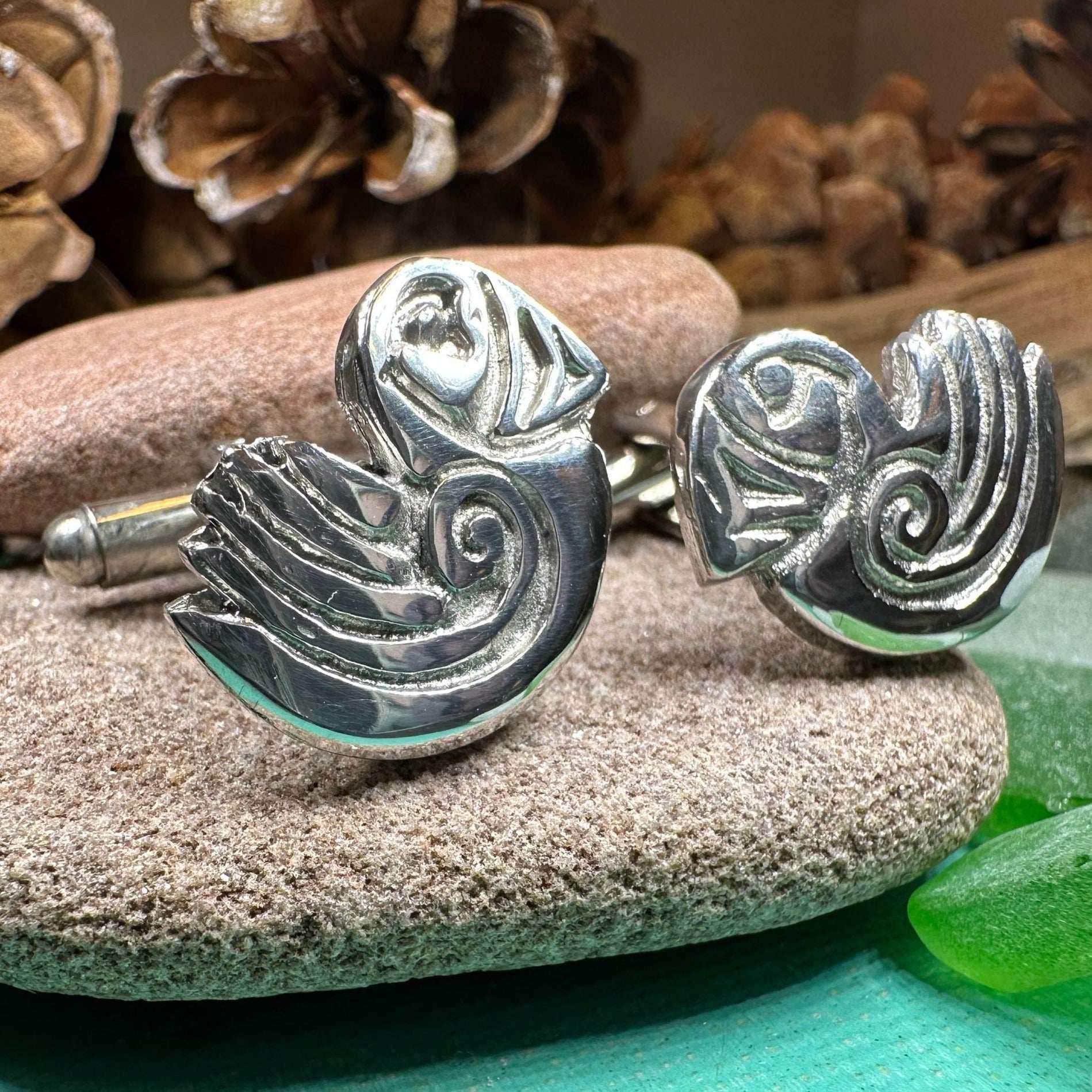 Celtic Puffin Cuff Links - 