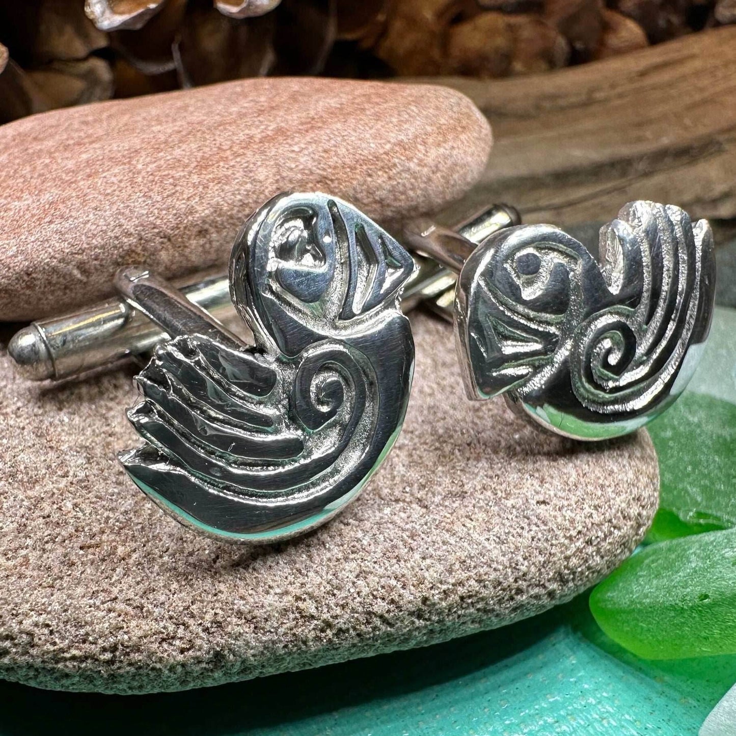 Celtic Puffin Cuff Links - 