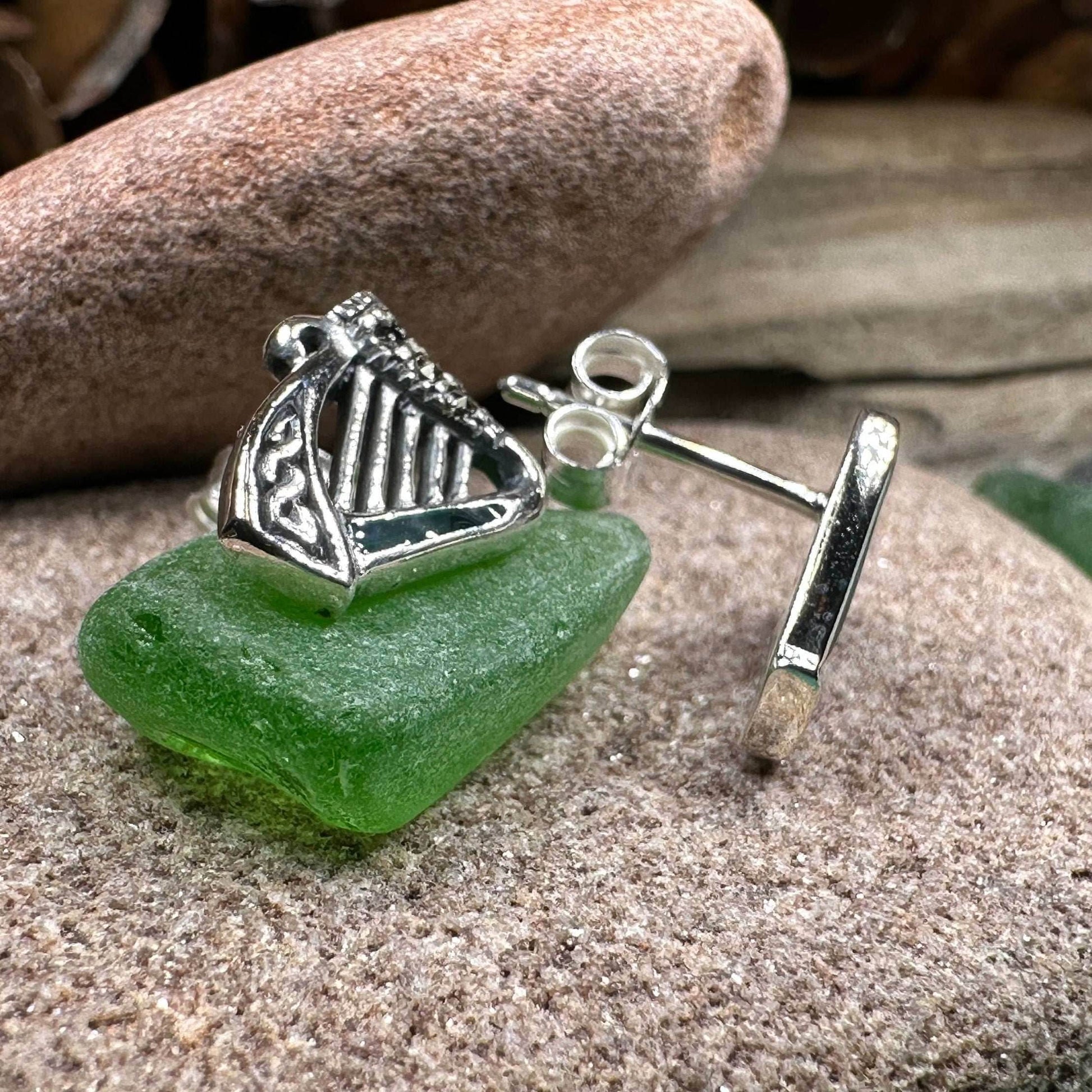 Ireland's Harp Post Earrings - 