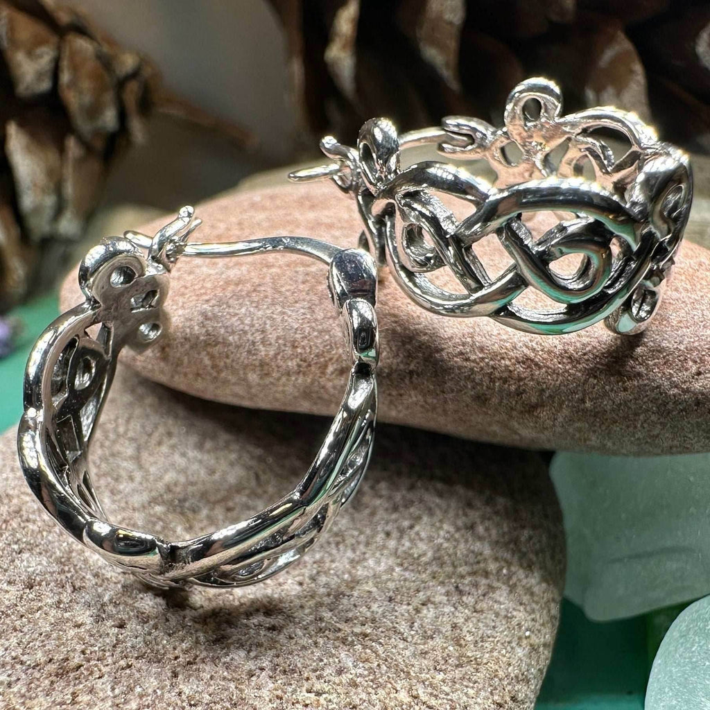 Laretta Celtic Hoop Earrings - 