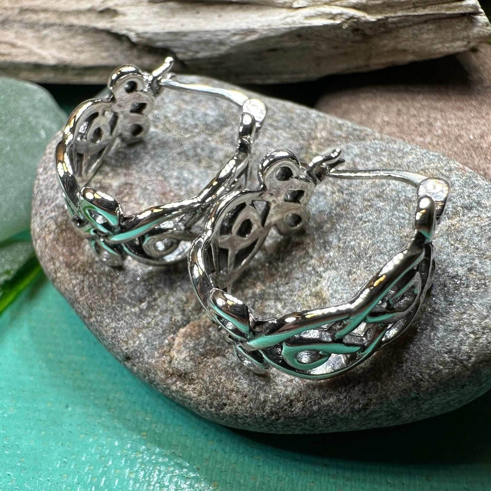 Laretta Celtic Hoop Earrings - 