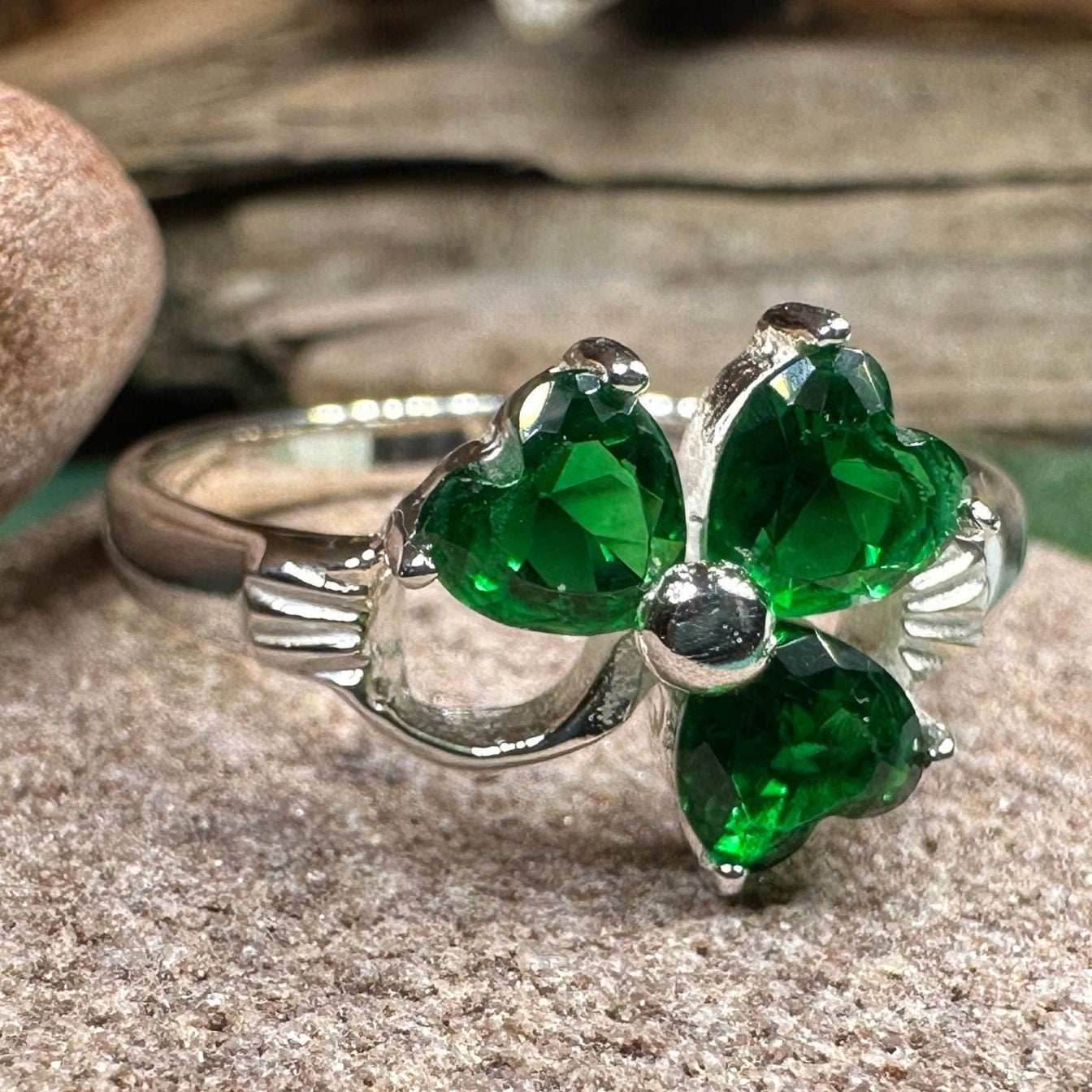 Emerald Shamrock Ring - 6