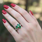 Emerald Shamrock Ring