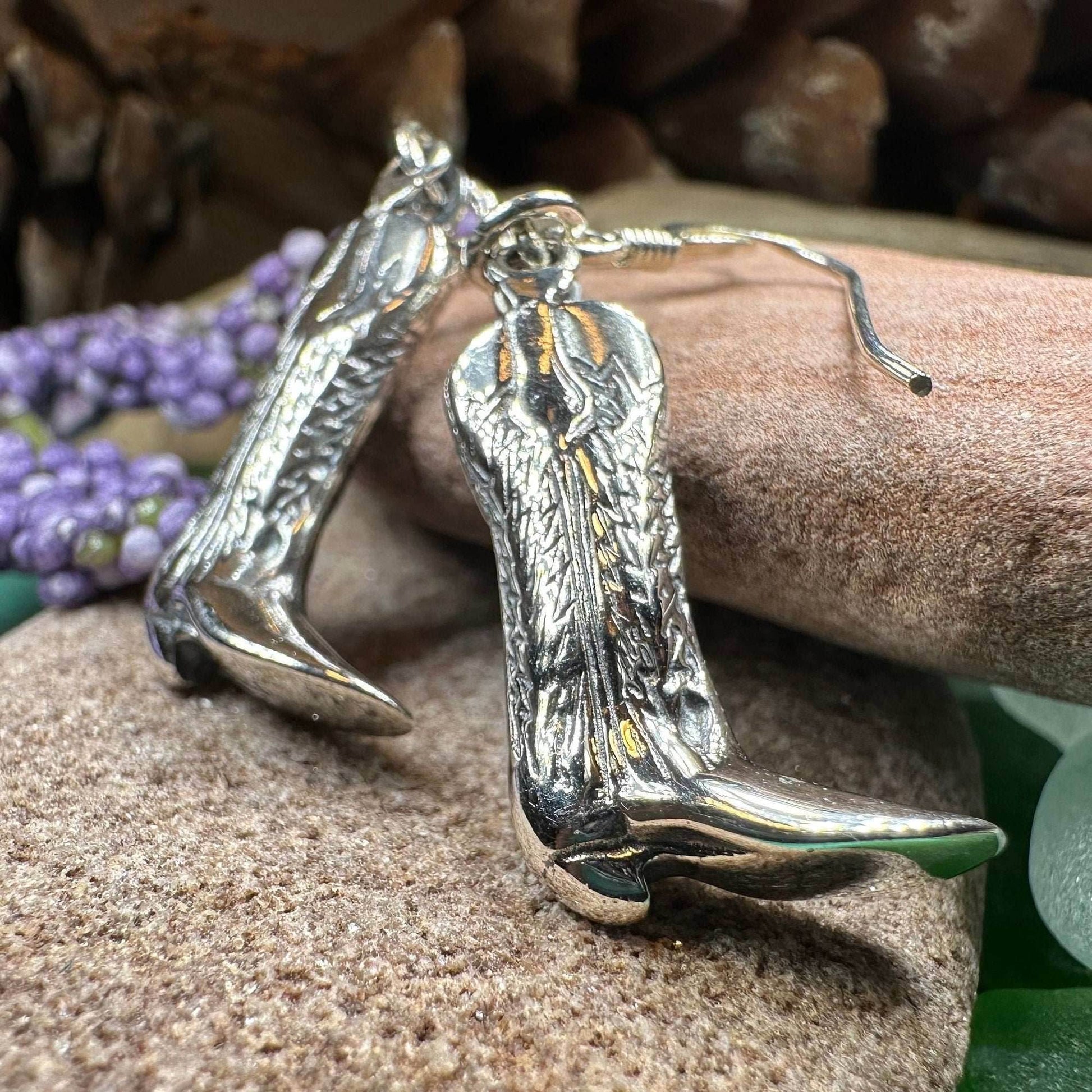 Old Montana Cowboy Boot Earrings - 