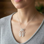 Celtic Heart Irish Dance Shoes Necklace