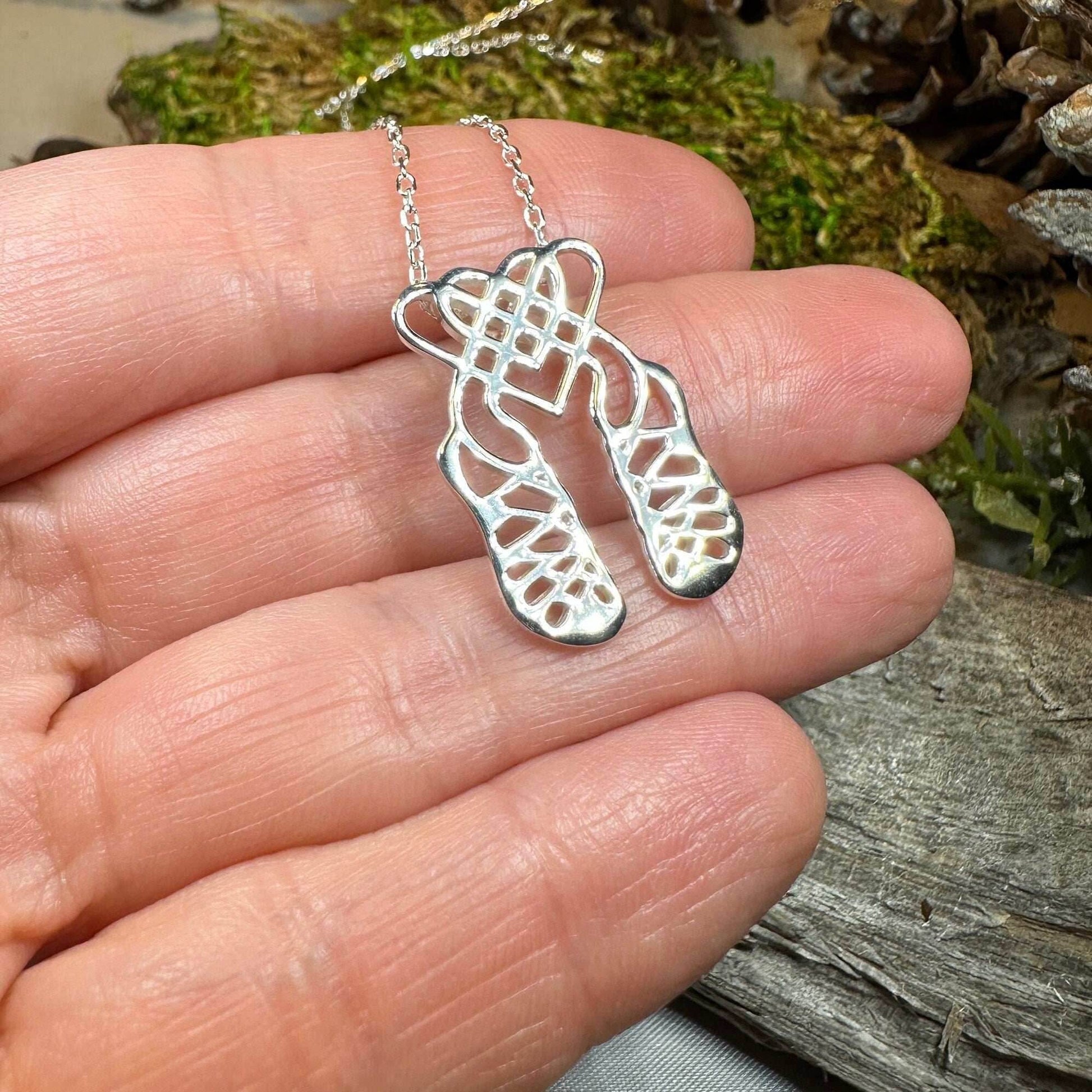 Celtic Heart Irish Dance Shoes Necklace - 18