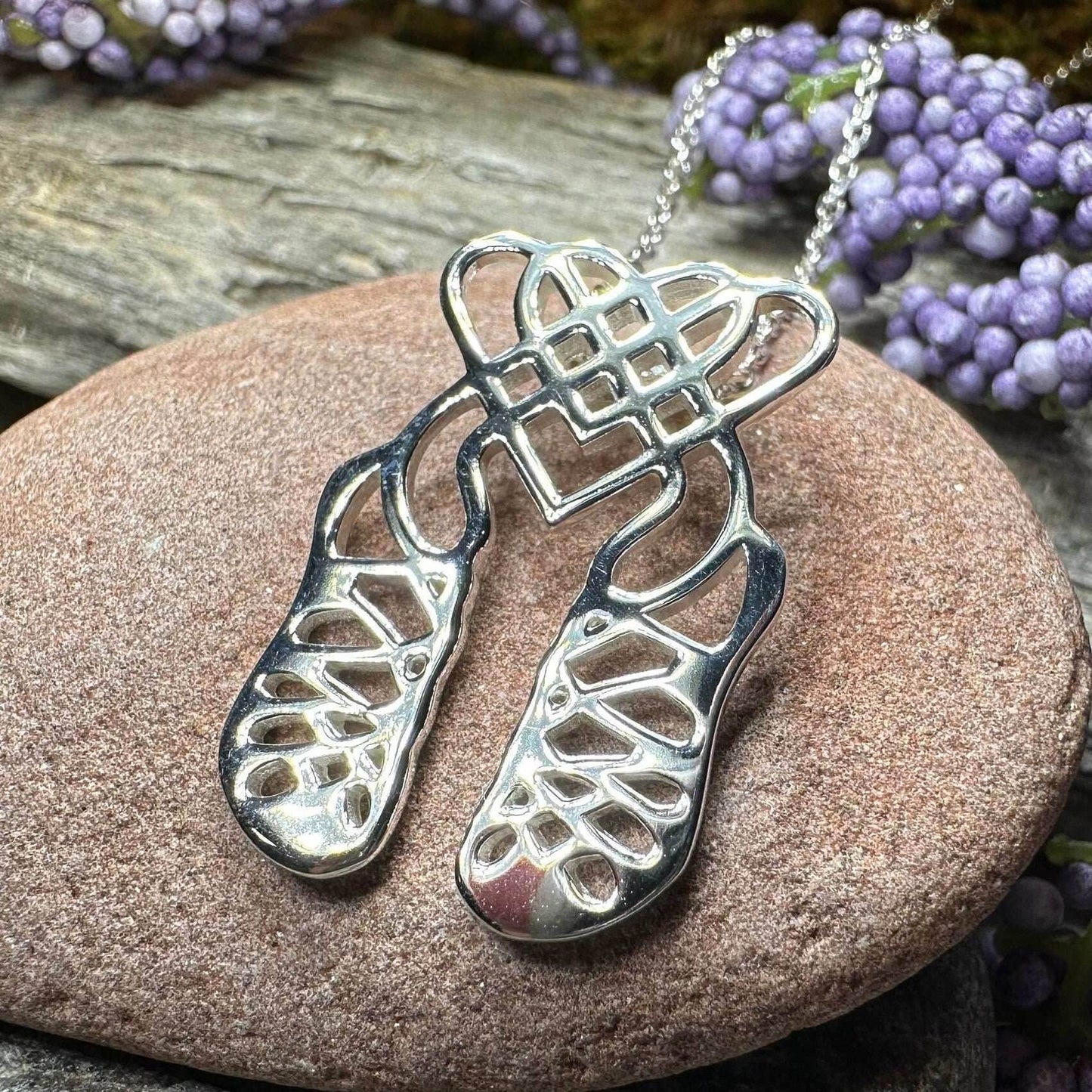 Celtic Heart Irish Dance Shoes Necklace - 18
