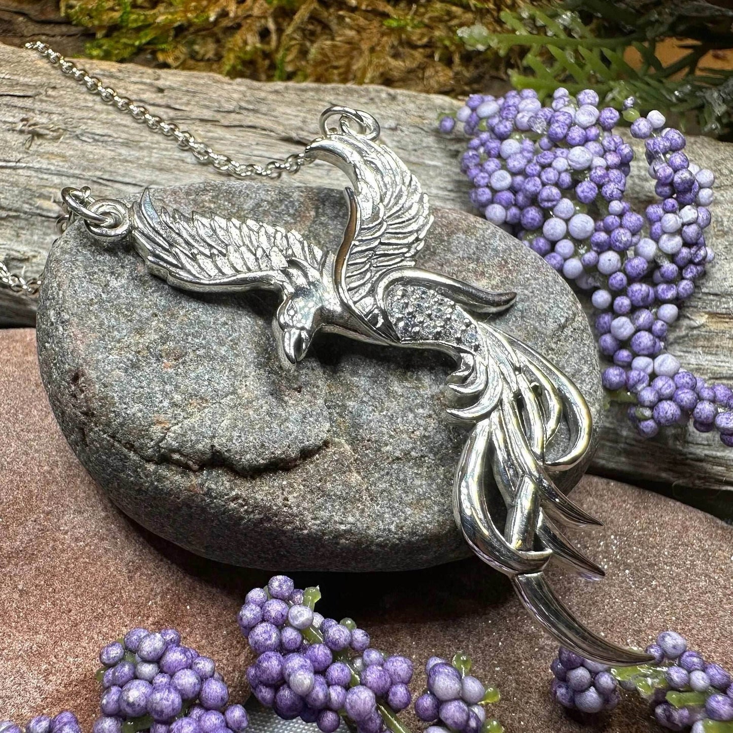 Starfire Phoenix Necklace - 18 / Amethyst