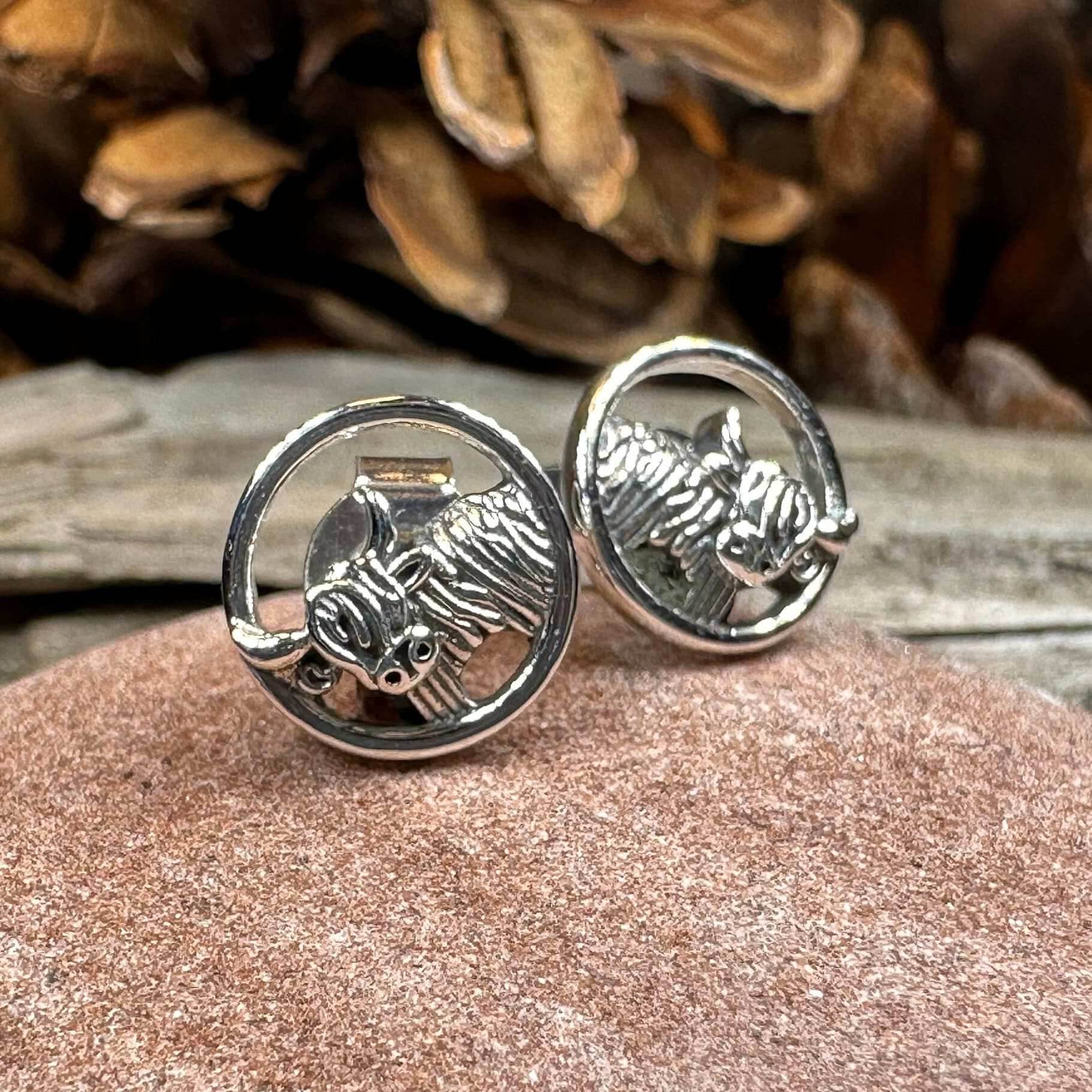 Scruffy Coo Highland Cow Post Earrings - 