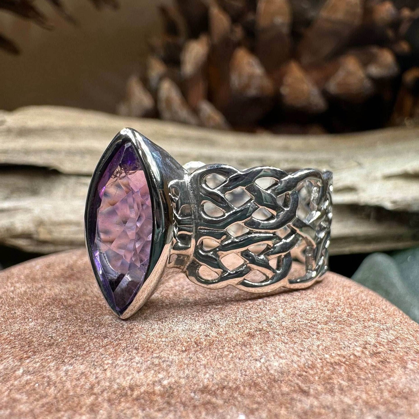 Nyvina Celtic Knot Amethyst Ring - 6