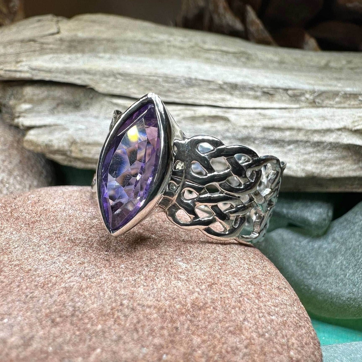 Nyvina Celtic Knot Amethyst Ring - 6