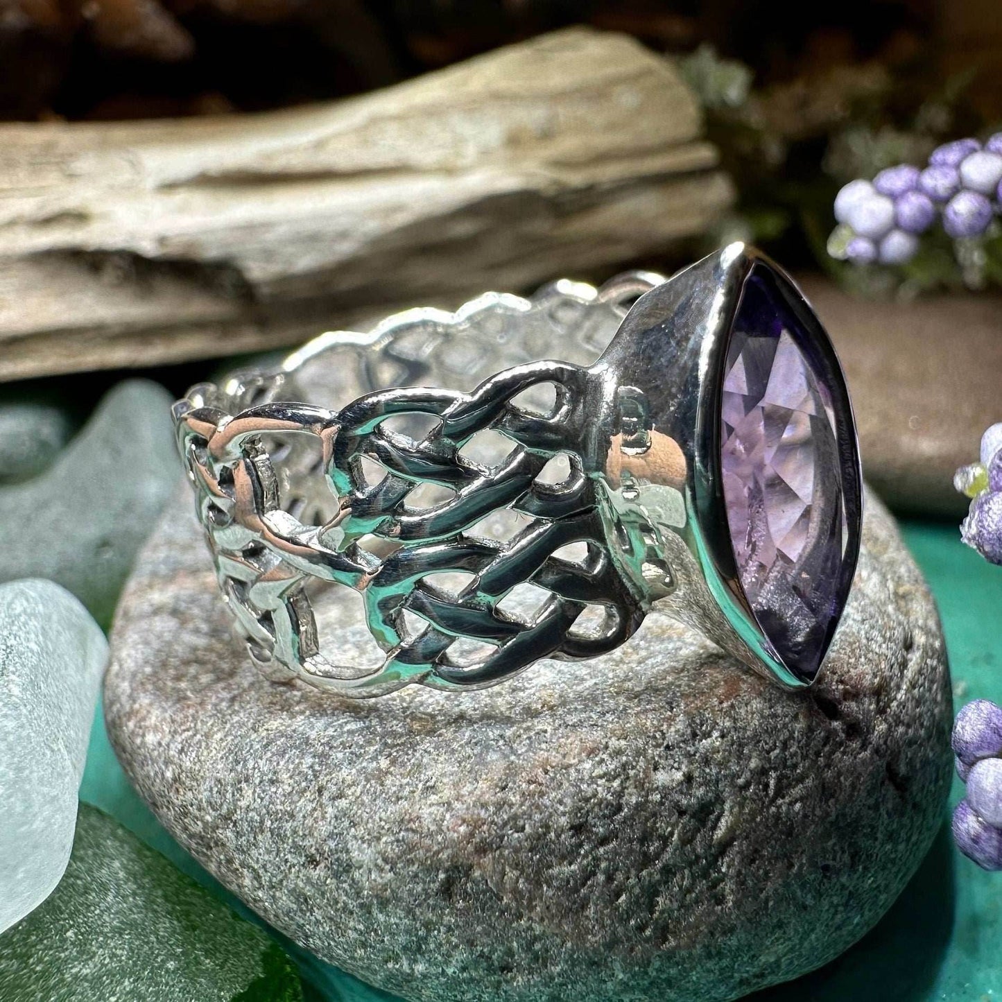 Nyvina Celtic Knot Amethyst Ring - 6
