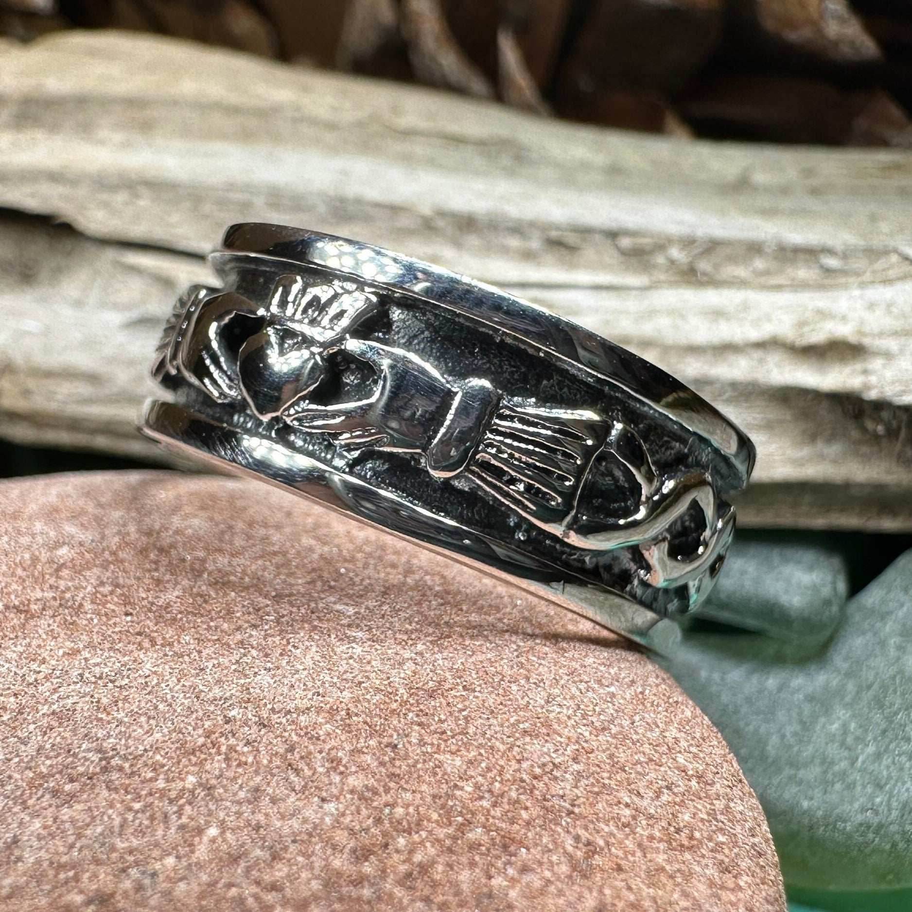 Celtic Claddagh Band Ring - 6