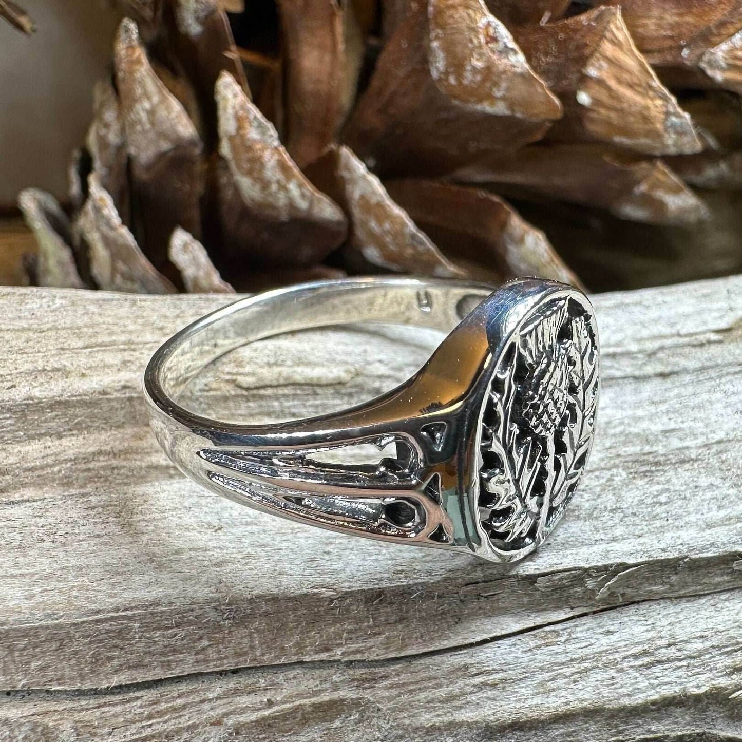 Heatherglen Thistle Signet Ring - 5