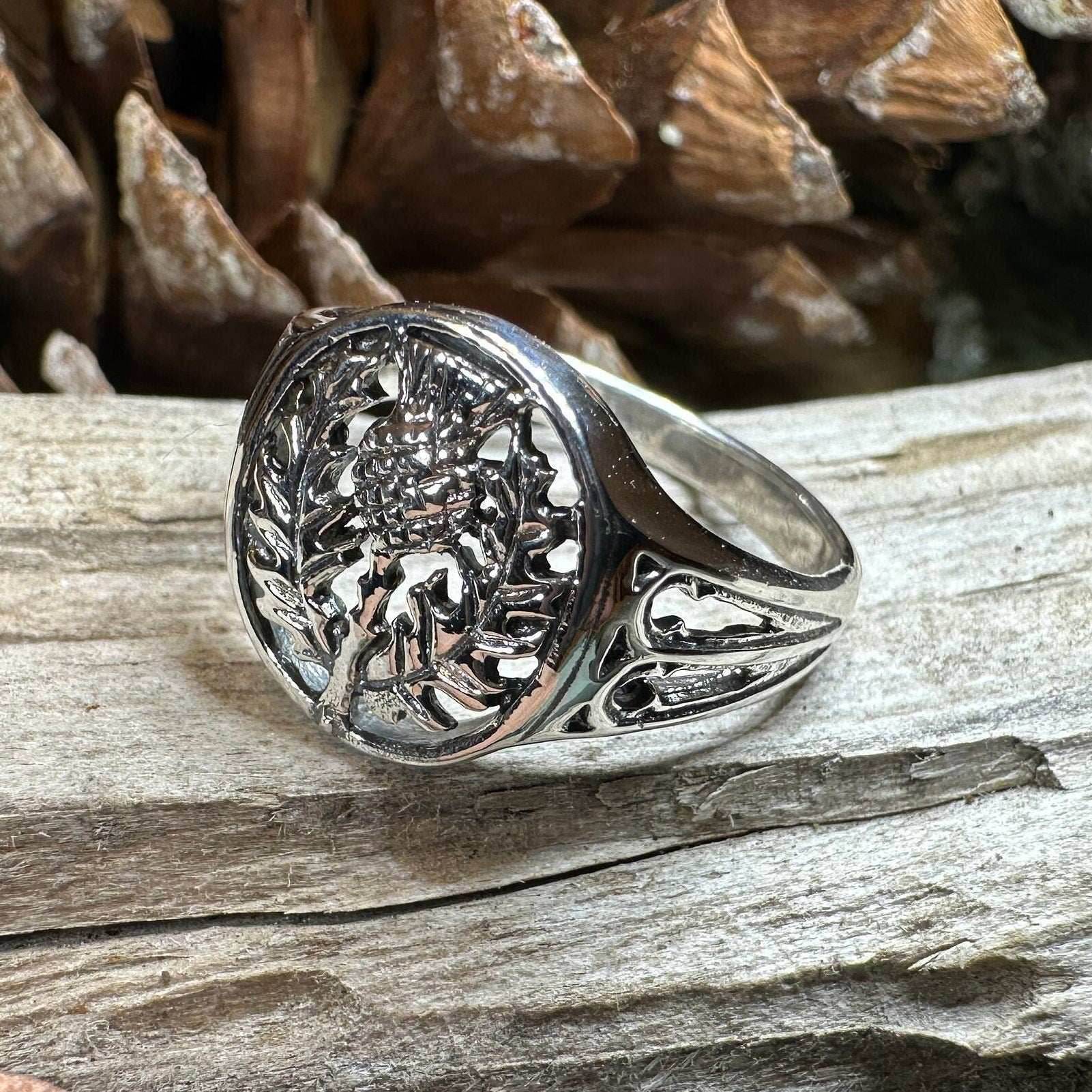 Heatherglen Thistle Signet Ring - 5