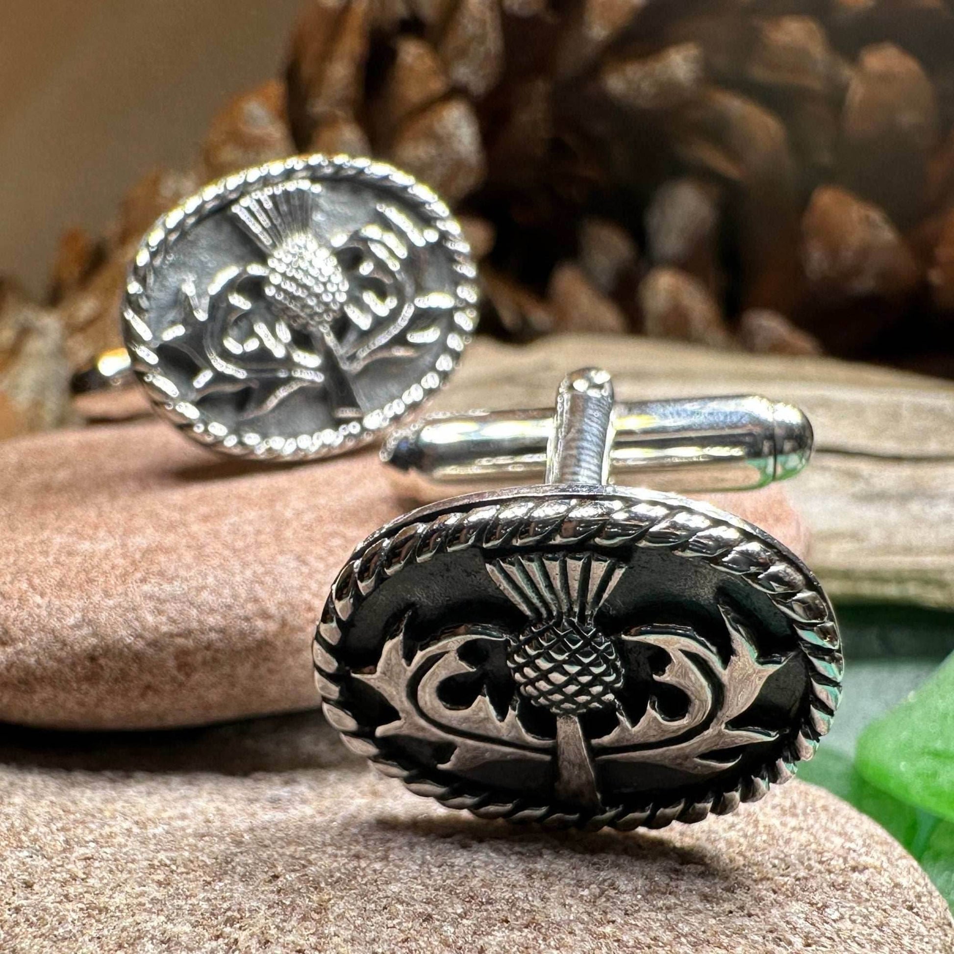 Traditional Thistle Cuff Links - 
