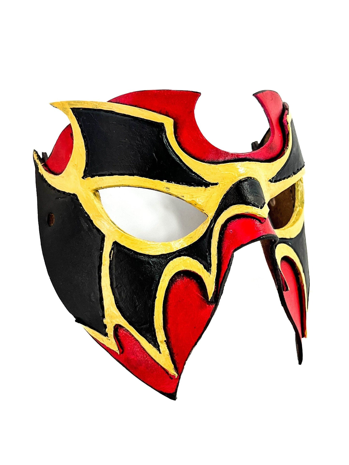 Super Hero Wrestling Mask Handmade Genuine Leather Mask - 
