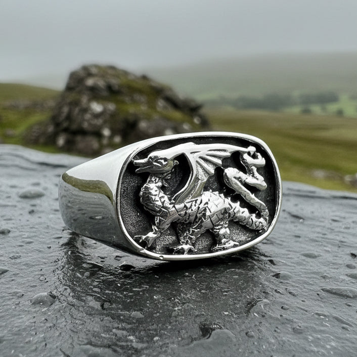 Welsh Dragon Statement Ring