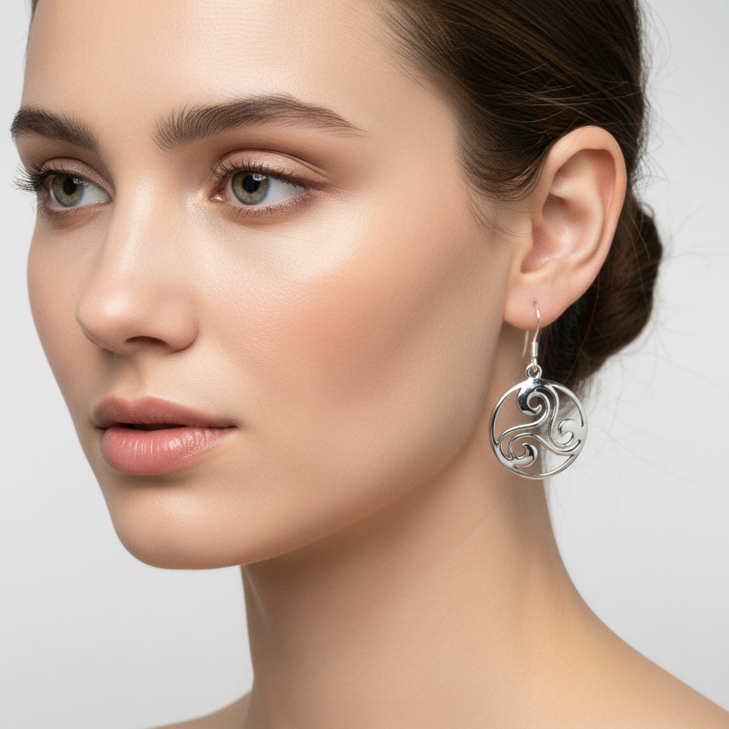 Grianan Celtic Spiral Earrings