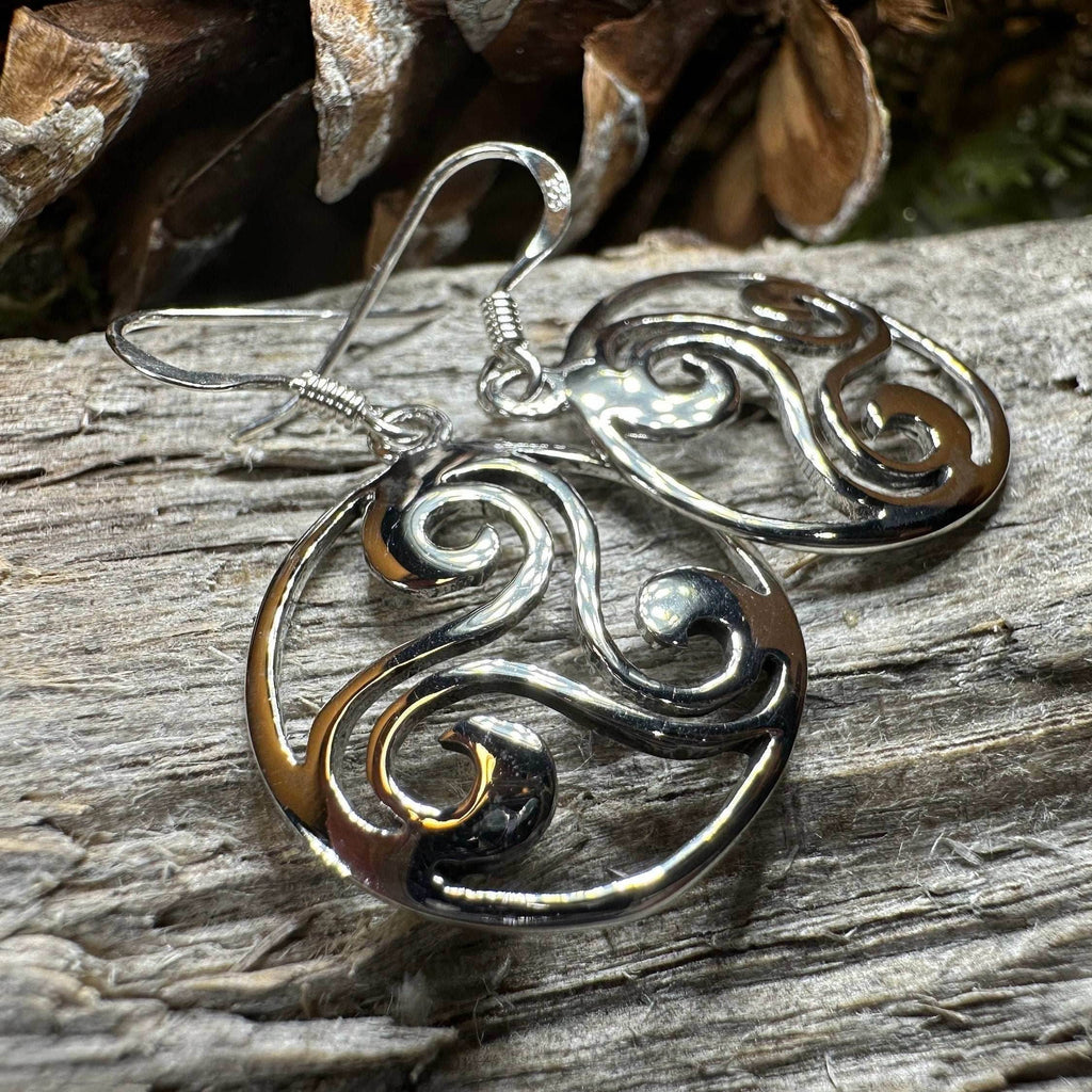 Grianan Celtic Spiral Earrings - 