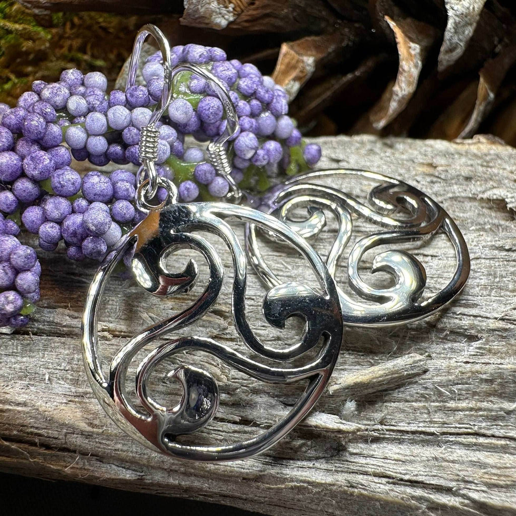 Grianan Celtic Spiral Earrings - 