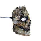 Genuine Leather Mask - Shattered Metal Paint - Handmade Full Face Cover for Halloween, Performance or Cosplay Costume - 