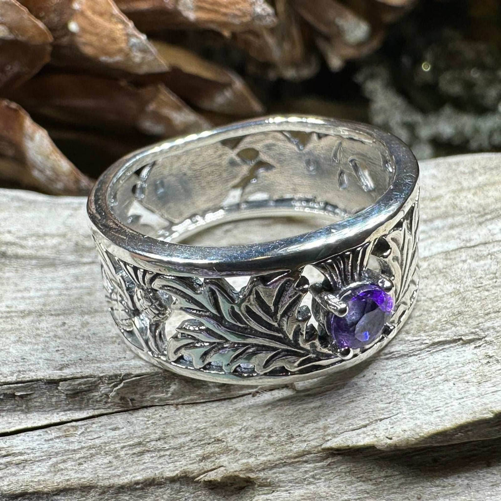 Rhoswen Thistle Band Ring - 6