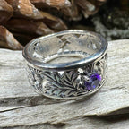 Rhoswen Thistle Band Ring - 6