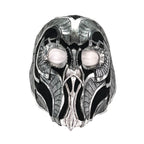 Battle Mask - Handmade Genuine Leather Mask in Silvers and Matte Black - 