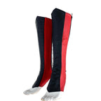 Genuine All Leather Kick Guards - Trapeze Boots - Zipper and Lace Closure - Aerial Boots/Gaiters - for Acrobatics, Costume, Wrestling - 