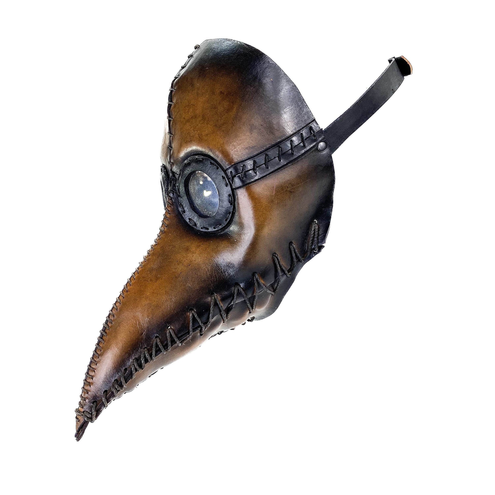 Plague Doctor Handmade Genuine Leather Mask - 