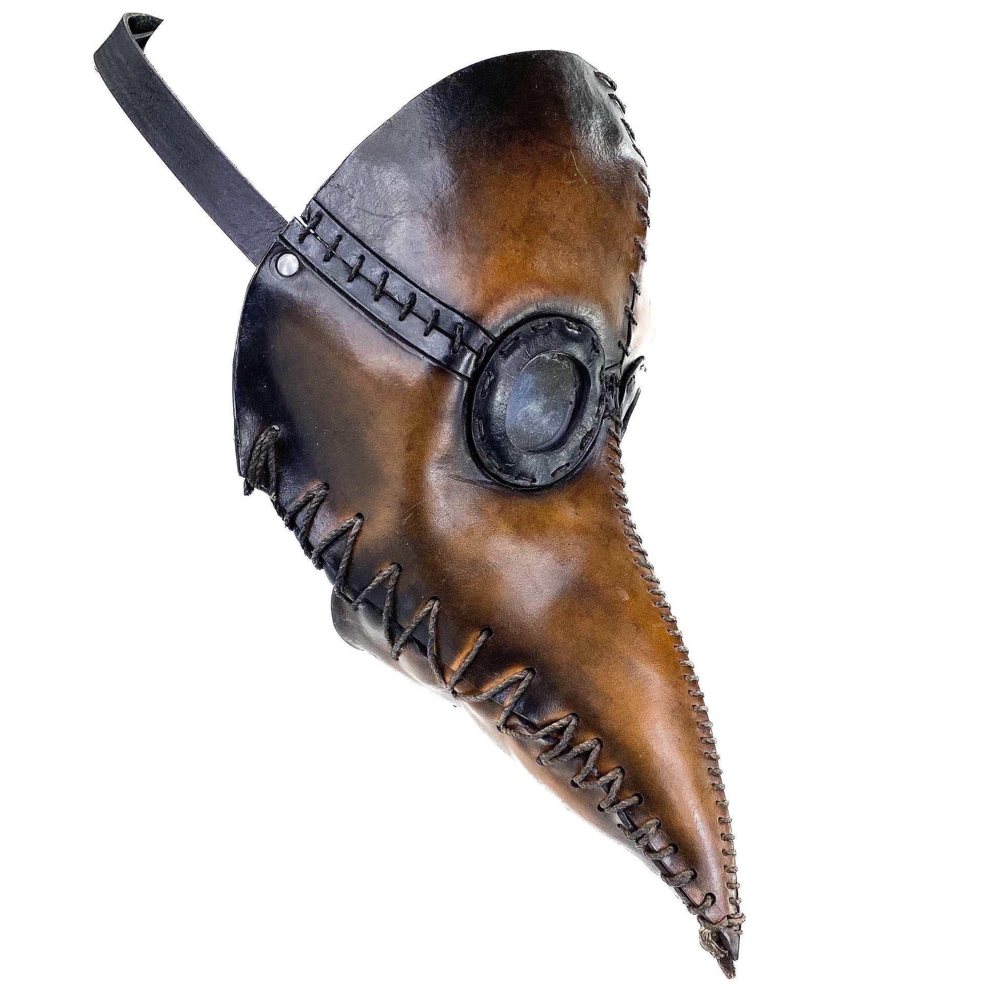 Plague Doctor Handmade Genuine Leather Mask - 