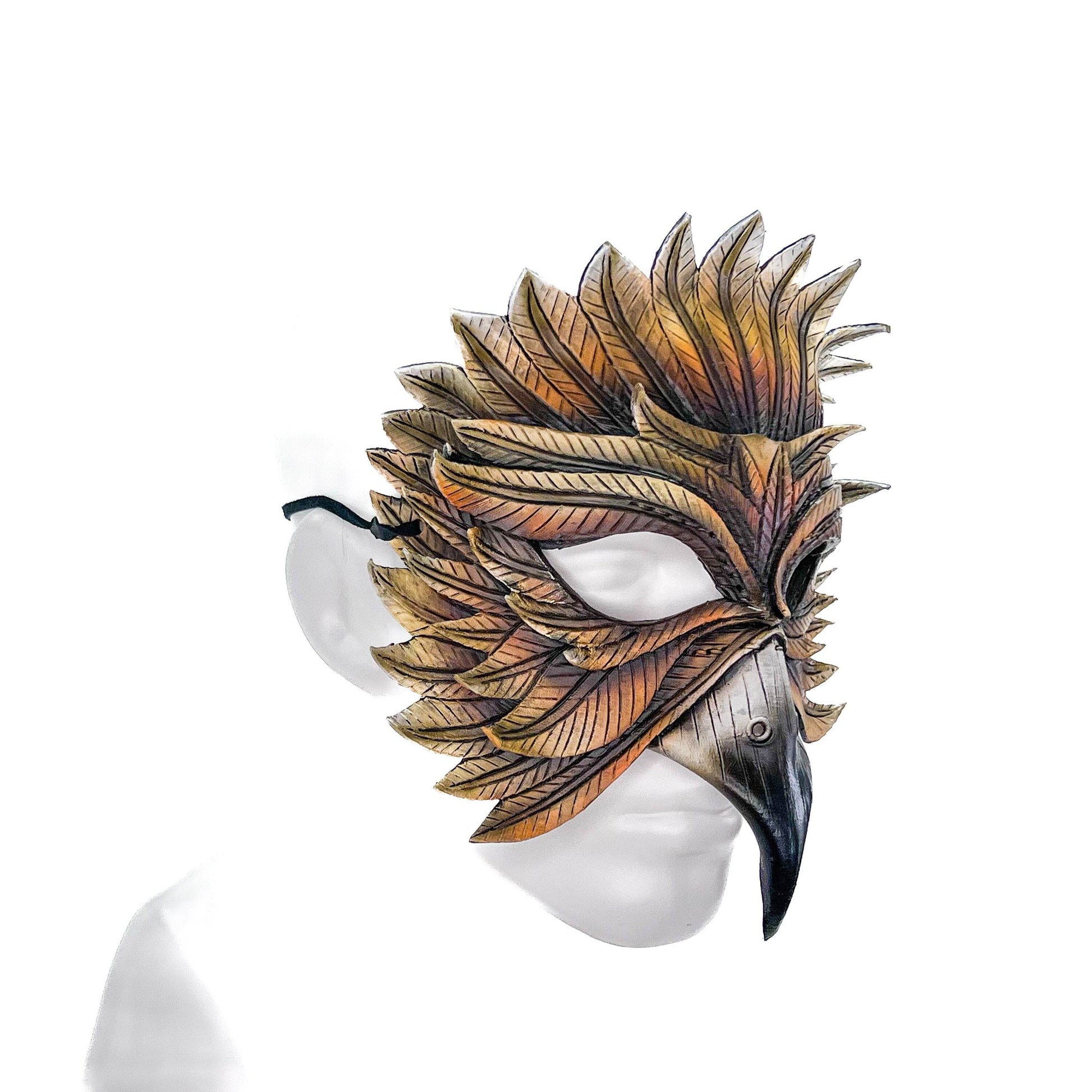Hawk Handmade Genuine Leather Mask - 