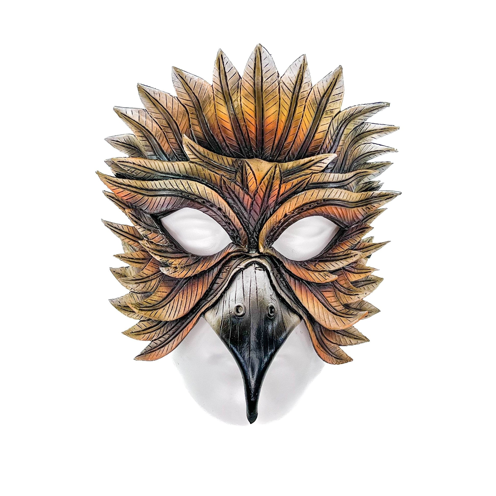 Hawk Handmade Genuine Leather Mask - 