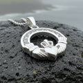 Sparkling Irish Claddagh Necklace
