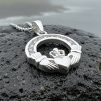 Sparkling Irish Claddagh Necklace